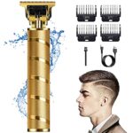 Tagliacapelli Uomo Professionale Regolacapelli Di Precisione Rasoio Barba Trimmer Precisione Impermeabile Rasoio Elettrico Regolabarba Uomo Macchina Per Capelli Uomo Confezione Regalo Uomo (D'oro)